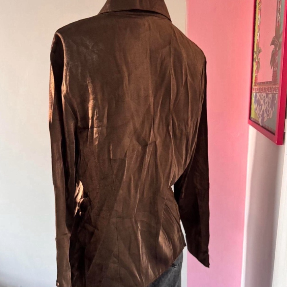 Fred David Shimmering Brown Blouse - Picture 4 of 5